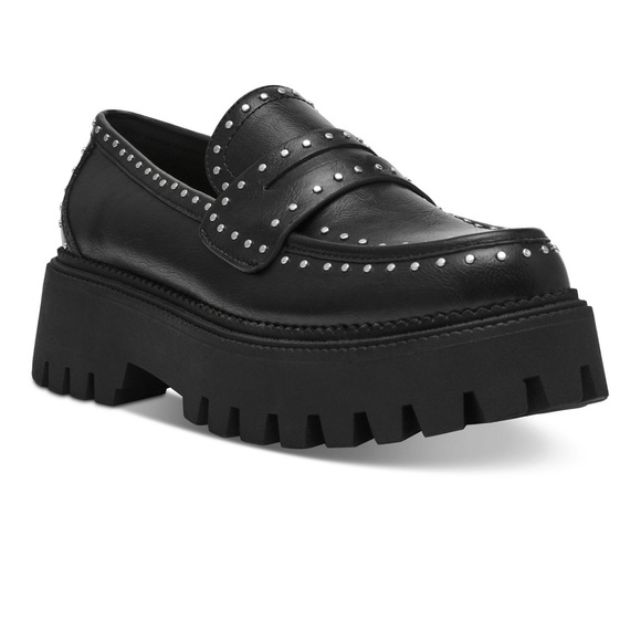 Dolce Vita Other - Dolce Vita Black Studded Landun Lug Sole Platform Loafers size 8.5